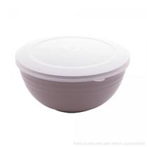 Conjunto 03 Bowls Com Tampa Bambu PP Lines Bege 2430 Lyor Conjunto 03 Bowls Com Tampa Bambu PP Lines Bege 2430 Lyor