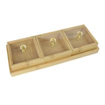 Conjunto 03 petisqueiras mdf com tampa de acrílico e 01 bandeja Conjunto 03 petisqueiras mdf com tampa de acrílico e 01 bandeja