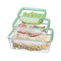 Conjunto 03 potes com travas Hermético- sanremo