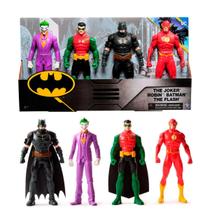 Conjunto 04 bonecos batman dc comics 15cm - sunny 004180