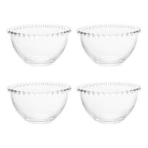 Conjunto 04 Bowls Cristal Transparente Pearl Wolff