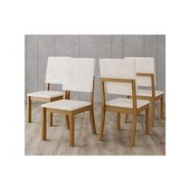 Conjunto 04 cadeiras milla linho