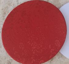 conjunto 04 Capa de Sousplant na cor vermelha tecido jacar