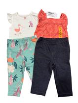 Conjunto 04 peças calça E body Flamingos infantil Carters