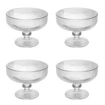 Conjunto 04 Taças De Sobremesa Cristal Ecológico 300 Ml Lines Wolff Conjunto 04 Taças De Sobremesa Cristal Ecológico 300 Ml Lines Wolff