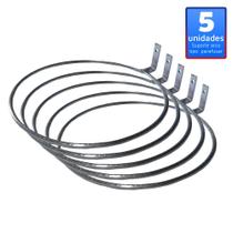 Conjunto 05 Argolas 20cm Parafusar Painel, Parede Sem Vaso