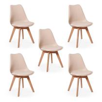 Conjunto 05 Cadeiras Eames Wood Leda Design Nude Conjunto 05 Cadeiras Eames Wood Leda Design Nude