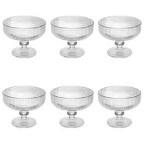 Conjunto 06 Taças de Sobremesa Cristal Ecológico 300 ml Lines Wolff