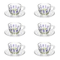Conjunto 06 Xícaras de Cafezinho 80 ml Lavanda Lyor
