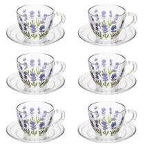 Conjunto 06 Xícaras de Chá 220 ml Lavanda Lyor