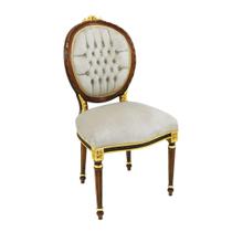 Conjunto 08 Cadeiras Classico Medalhão Madeira Entalhes Luxo