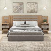 Conjunto 1 Cabeceira Cd15 2 Mesas de Cabeceira Mc100