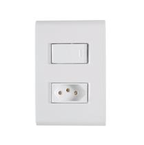 Conjunto 1 interrup. Simples+Tomada 20A Liz - Tramontina