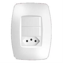 Conjunto 1 Interruptor + 1 Tomada 10a - Elegance Fame