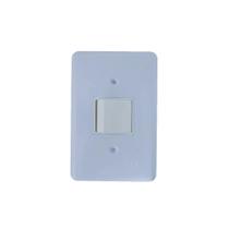 Conjunto 1 Interruptor Bipolar Com Placa Stylus 250V/10A Branco 4x2 2031 Ilumi