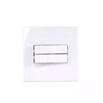 Conjunto 1 Interruptor Duplo Simples 10A Embutir Para Móvel