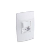 Conjunto 1 Interruptor Paralelo + 1 Tomada 20A Branco Rubi - Force Line