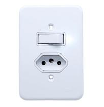 Conjunto 1 Interruptor Paralelo 1 Tomada 20A Pollar 1901212