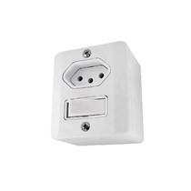 Conjunto 1 interruptor paralelo 1 Tomada Sobrepor Com Caixa 2P T 250V/10A 4 X 2 63280 ILUMI