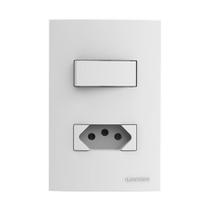 Conjunto 1 Interruptor Paralelo + Tomada 10a Atria branco