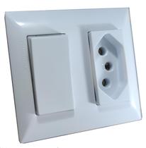 Conjunto 1 interruptor paralelo + tomada 20a embutir moveis tramontina aria