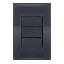 Conjunto 1 Interruptor Paralelo - Tramontina Liz Grafite Conjunto 1 Interruptor Paralelo - Tramontina Liz Grafite