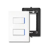 Conjunto 1 Interruptor Simples + 1 Interruptor Paralelo - Branco - Pial Plus+