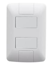 Conjunto 1 Interruptor Simples 1 Paralelo C/ Placa Mod. Aria 250V/6A Cor: Branca 4 x 2 Ref: 57241/045 -TRAMONTINA