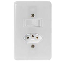 Conjunto 1 Interruptor Simples + 1 Tomada 10a Stylus - Ilumi