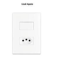 Conjunto 1 Interruptor Simples + 1 Tomada 20a Lissê Apoio Conjunto 1 Interruptor Simples + 1 Tomada 20a Lissê Apoio
