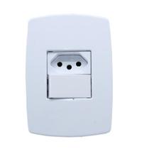 Conjunto 1 Interruptor Simples + 1 Tomada 20A Perola 1803221