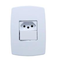 Conjunto 1 Interruptor Simples + 1 Tomada 20a Perola 1803221