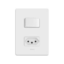 Conjunto 1 Interruptor Simples + 1 Tomada 2P + T 10A 250V