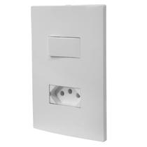 Conjunto 1 Interruptor Simples 10A + 1 Tomada 20A - i9 Ilumi