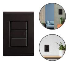 Conjunto 1 Interruptor Simples 10a Tramontina Liz Grafite