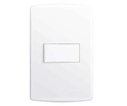 Conjunto 1 Interruptor Simples 4X2 Branco Siena 6511 Alumbra