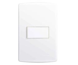 Conjunto 1 Interruptor Simples 4x2 Branco Siena 6511 Alumbra