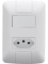 Conjunto 1 Interruptor Simples 6A e 1 Tomada 10A 3 Pinos Tramontina Aria Conjunto 1 Interruptor Simples 6A e 1 Tomada 10A 3 Pinos Tramontina Aria