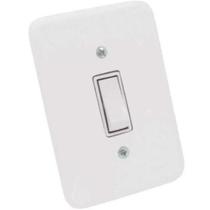 Conjunto 1 Interruptor Simples C/ Placa Cor: Branco Ref: 1901.002 -RADIAL