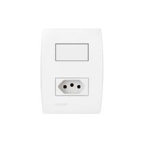 Conjunto 1 Interruptor Simples e 1 Tomada 10A Soprano Ilus