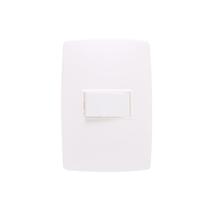 Conjunto 1 Interruptor Simples S30 10a 250v com Placa 4x2 Branco - Simon