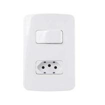 Conjunto 1 Interruptor Simples + Tomada 20A 4x2 B3 MarGirius