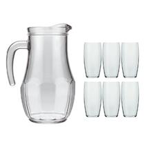 Conjunto 1 Jarra Tango Vidro 1,5L e 6 Copos Oca Vidro 300ml Conjunto 1 Jarra Tango Vidro 1,5L e 6 Copos Oca Vidro 300ml
