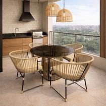 Conjunto 1 Mesa e 4 Cadeiras Costa Bella