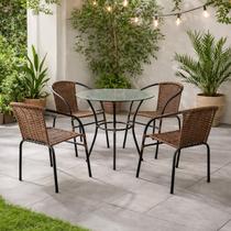 Conjunto 1 Mesa e 4 Cadeiras Solari