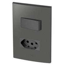 Conjunto 1 Simples + 1 Tomada 20A - Inova Grafite - Agt12