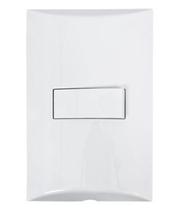 Conjunto 1 Tecla Interruptor Paralelo 10A 250V Embutir Brava Iriel Branco