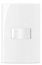 Conjunto 1 Tecla Interruptor Paralelo 10A 250V Embutir Sleek Margirius Branco Brilho
