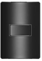 Conjunto 1 Tecla Interruptor Simples Embutir Revitá Soprano Preto Carbono