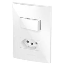 Conjunto 1 Tecla Paralelo + 1 Tomada 10A - Alumbra Inova Pro Conjunto 1 Tecla Paralelo + 1 Tomada 10A - Alumbra Inova Pro